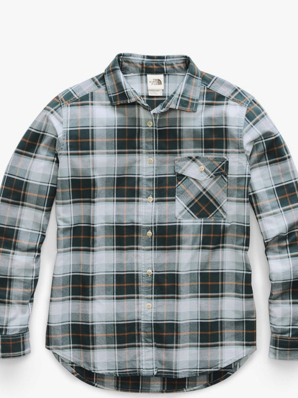 THE NORTH FACE Long-Sleeve Boyfriend Shirt Ponderosa Green NWOT Size L